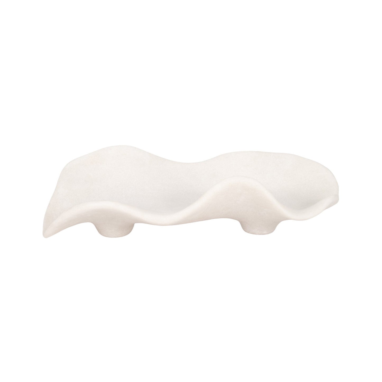 20" LEYLANI QUARTZ RESIN TRAY, WHITE