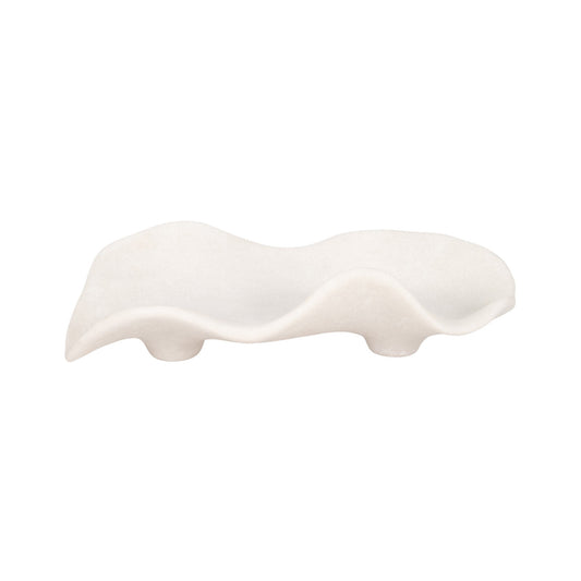 20" LEYLANI QUARTZ RESIN TRAY, WHITE