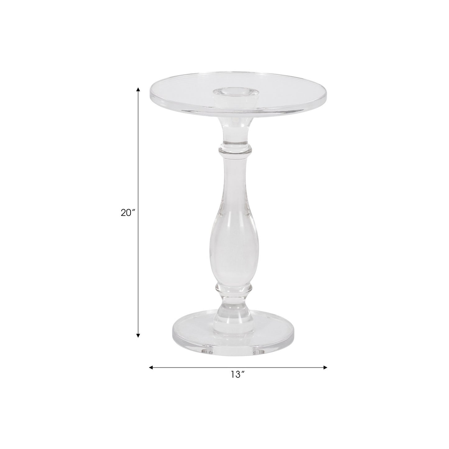 20" NIVINE ACRYLIC ACCENT TABLE