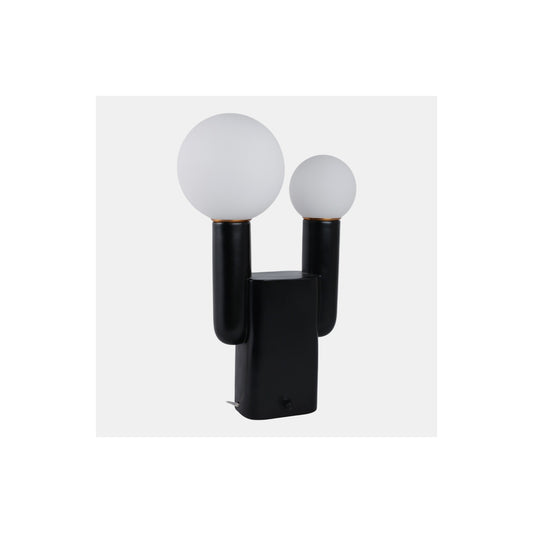 20X12" DOUBLE HEAD TOTEM LAMP WITH BASE SWITCH, BL
