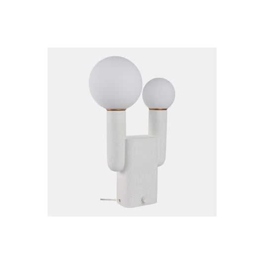 20X12" DOUBLE HEAD TOTEM LAMP WITH BASE SWITCH, WH
