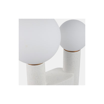 20X12" DOUBLE HEAD TOTEM LAMP WITH BASE SWITCH, WH