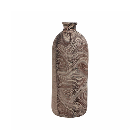 22" CARRANA LARGE BROWN ECOMIX VASE