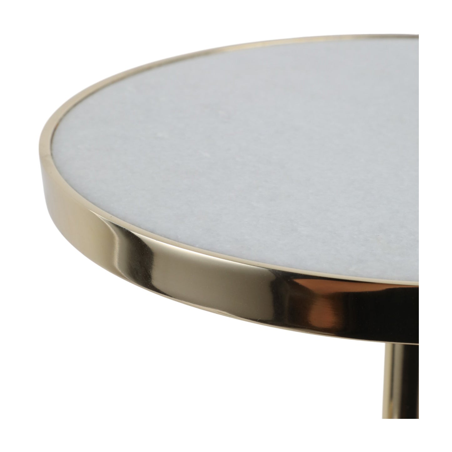24" YORK GOLD BOW TABLE WITH MARBLE TABLETOP