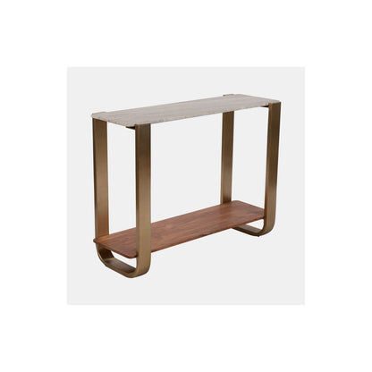 31" MARBLE TOP CONSOLE, GOLD KD