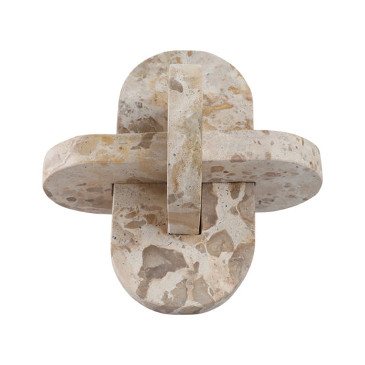 9" POMPANO LARGE BEIGE MARBLE KNOT