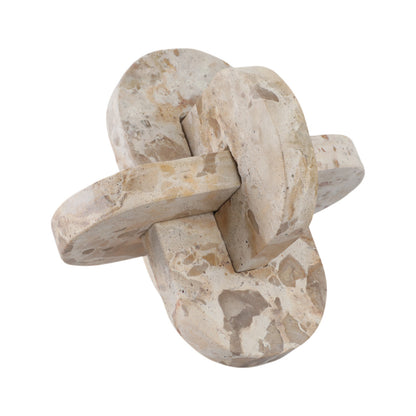 9" POMPANO LARGE BEIGE MARBLE KNOT