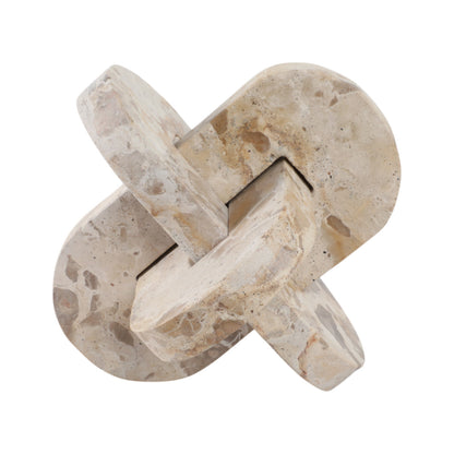 9" POMPANO LARGE BEIGE MARBLE KNOT