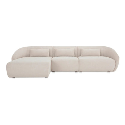 AMELIA LOUNGE MODULAR SECTIONAL WARM WHITE LEFT