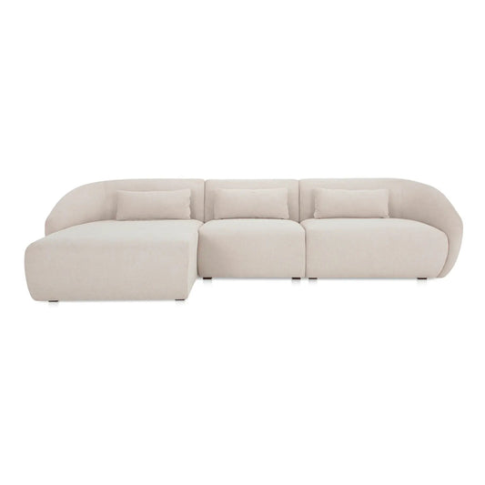 AMELIA LOUNGE MODULAR SECTIONAL WARM WHITE LEFT
