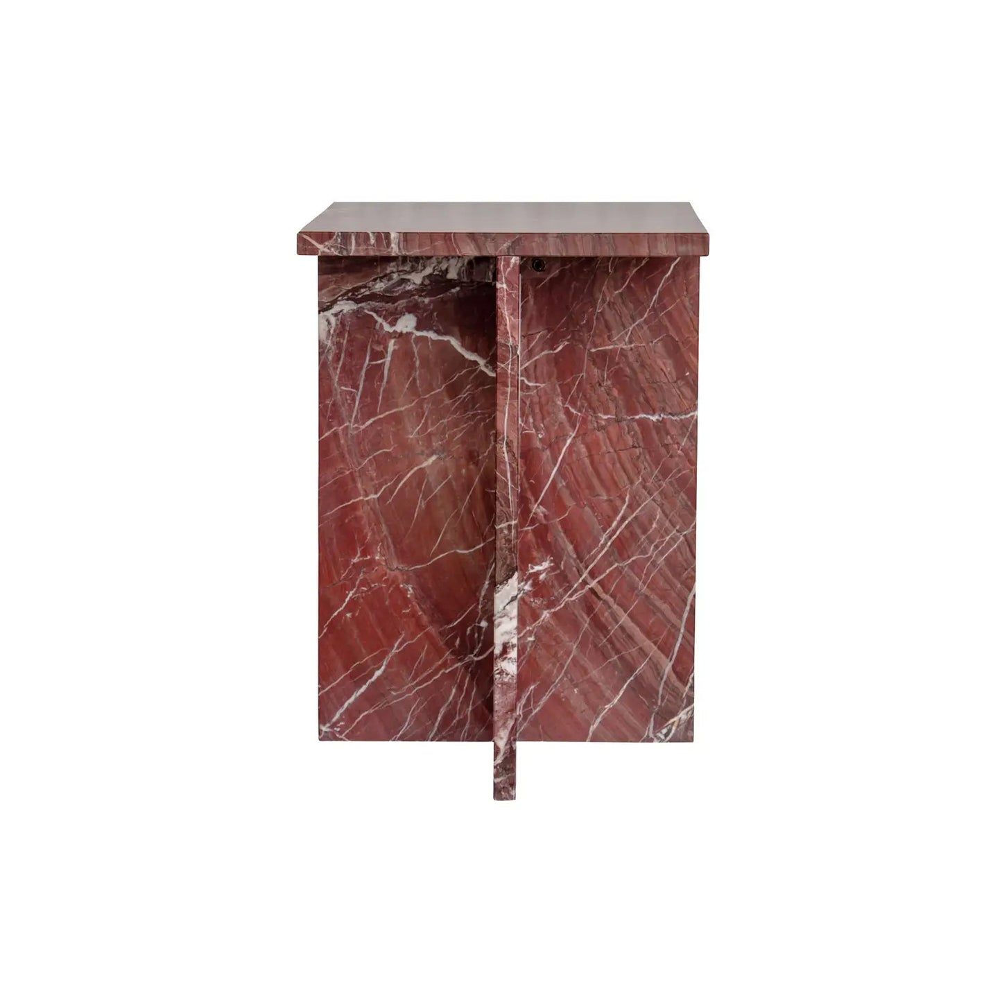BLAIR ACCENT TABLE ROSSO LEVANTO MARBLE