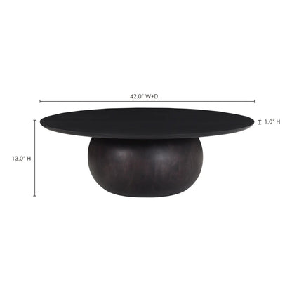 BRADBURY COFFEE TABLE LARGE BLACKENED ACACIA