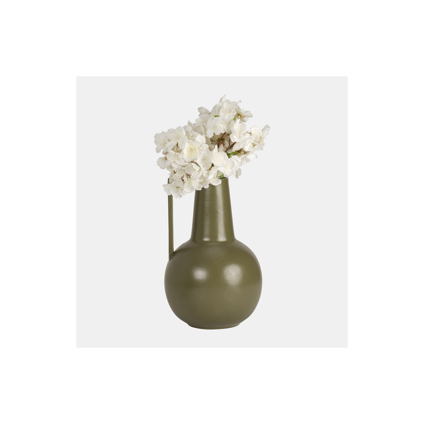 CER,9",VASE,OLIVE