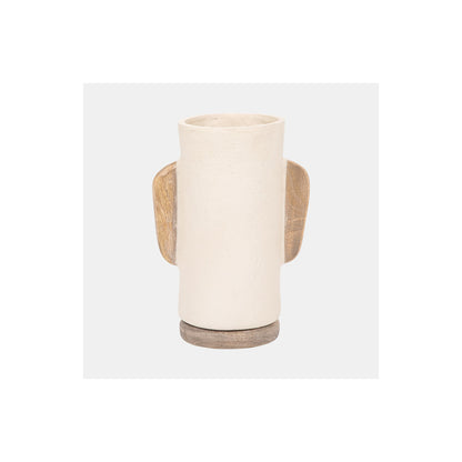 ECOMIX, 13" ORGANIC VASE, IVORY