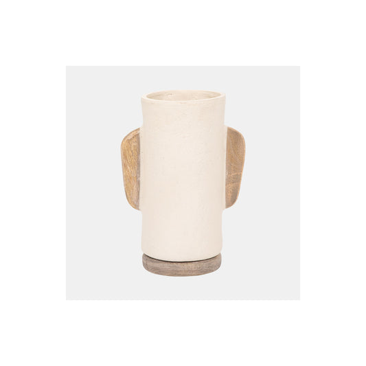 ECOMIX, 13" ORGANIC VASE, IVORY
