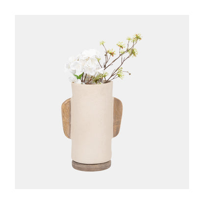 ECOMIX, 13" ORGANIC VASE, IVORY