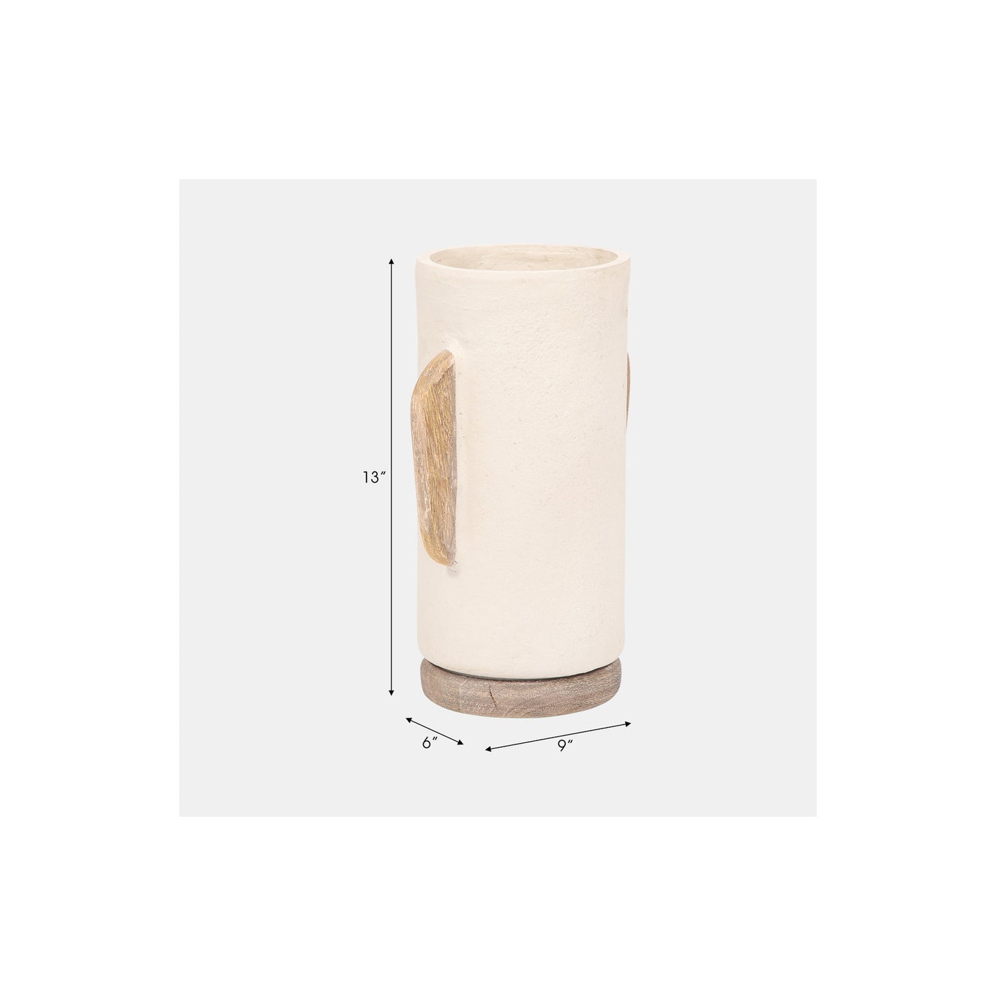 ECOMIX, 13" ORGANIC VASE, IVORY