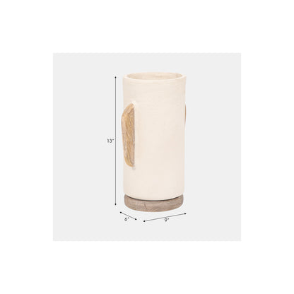 ECOMIX, 13" ORGANIC VASE, IVORY