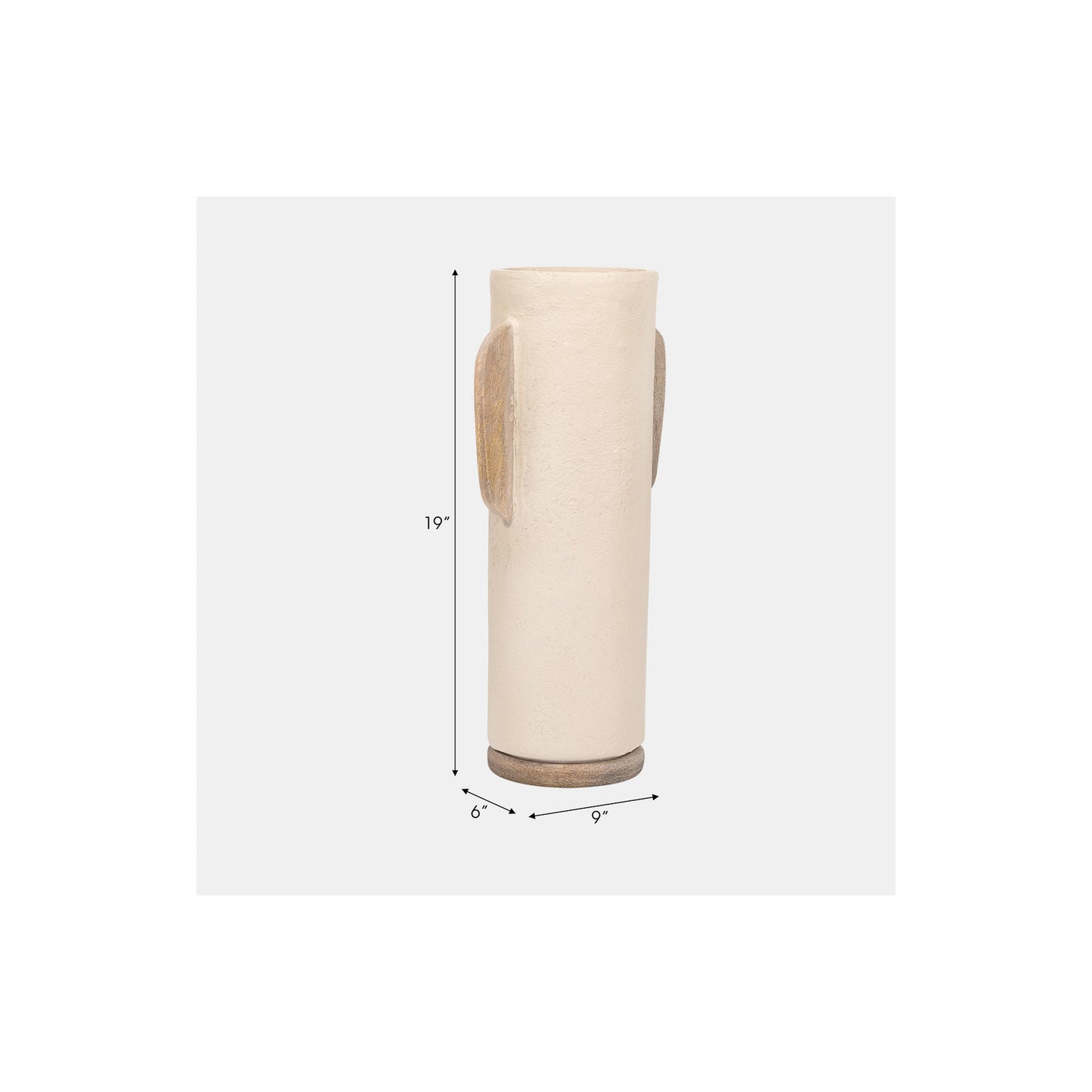 ECOMIX, 19" ORGANIC VASE, IVORY