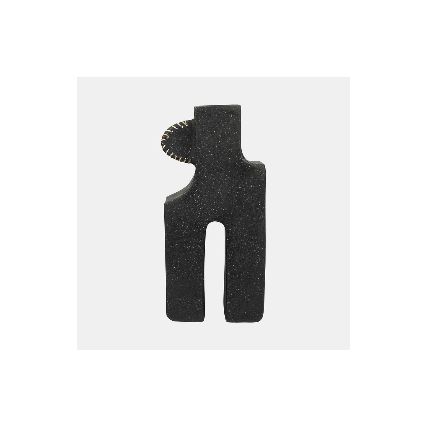 ECOMIX, 21"H ABSTRACT VASE, BLACK