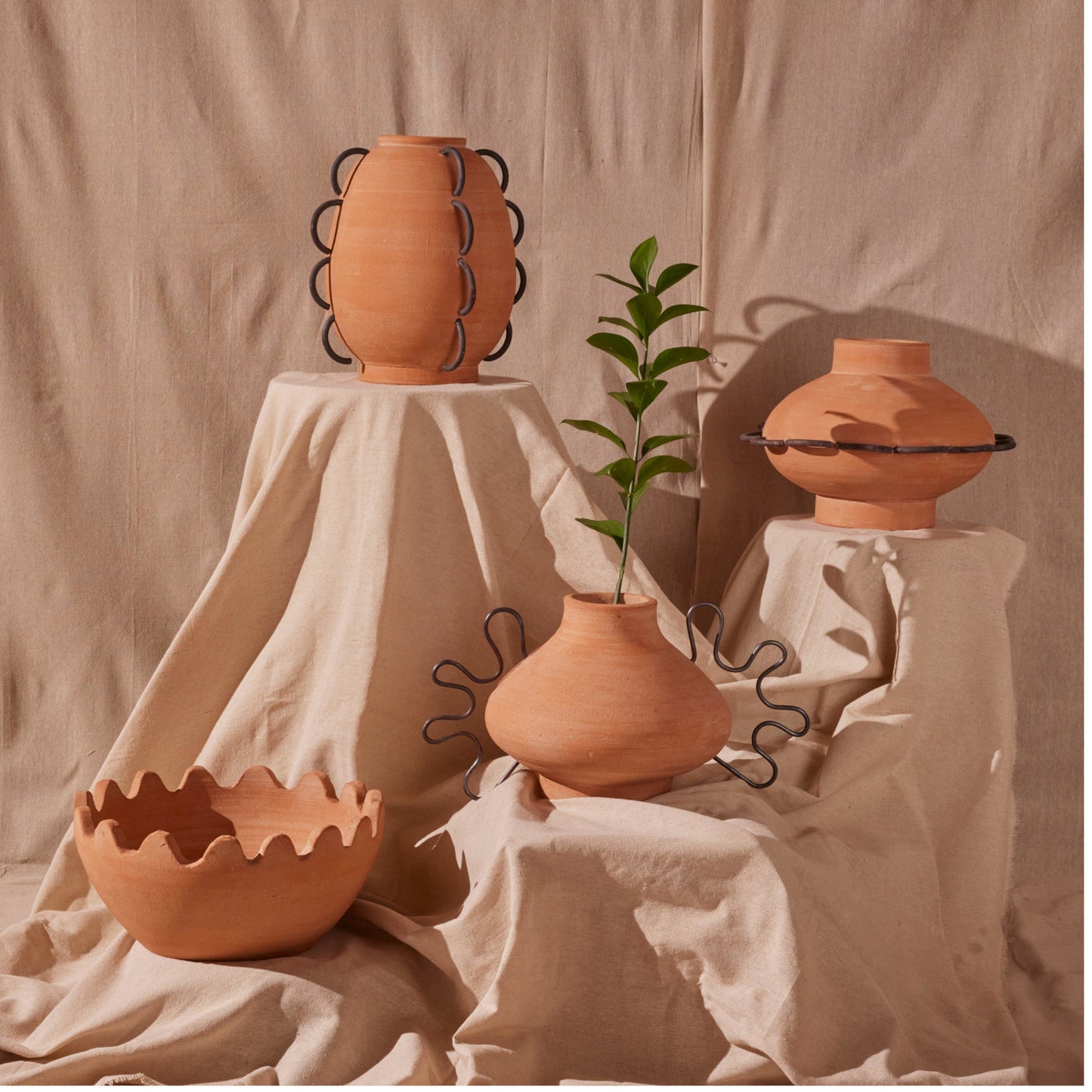 Ines Terracota Vessel by Diego Olivero Studio