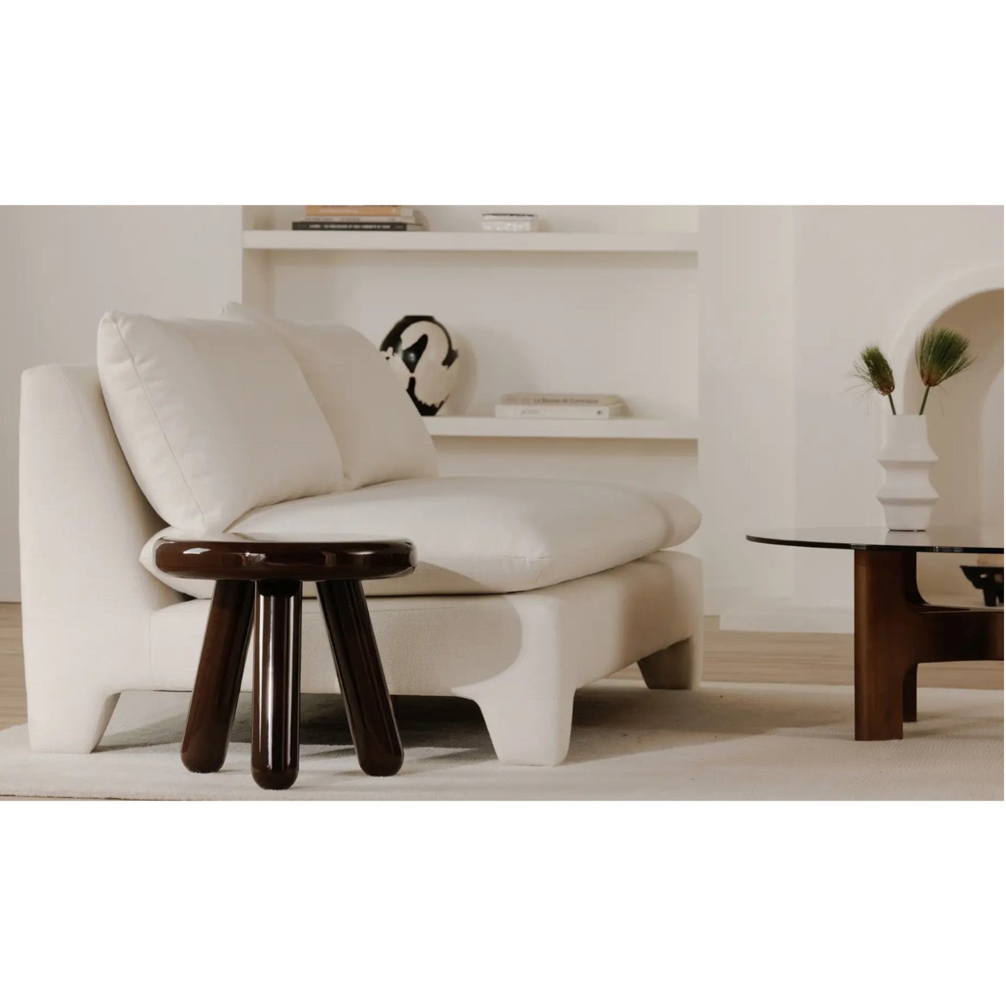 JOY ACCENT TABLE DEEP RED LACQUER