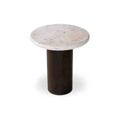 LANDON ACCENT TABLE BEIGE TRAVERTINE