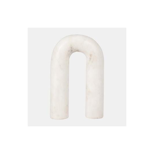 MARBLE, 8" ROUNDED HORSESHOE TABLE TOP DECO, W
