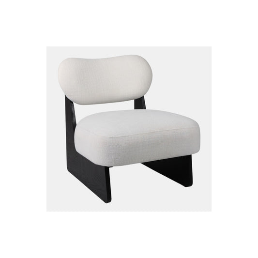 MODERN ACCENT CHAIR, WHITE/BLACK