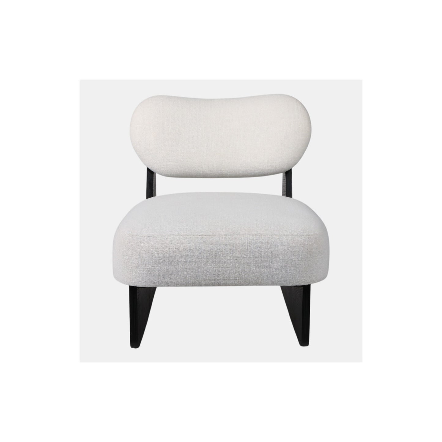 MODERN ACCENT CHAIR, WHITE/BLACK