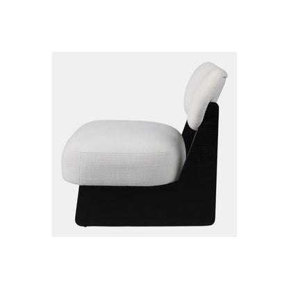 MODERN ACCENT CHAIR, WHITE/BLACK
