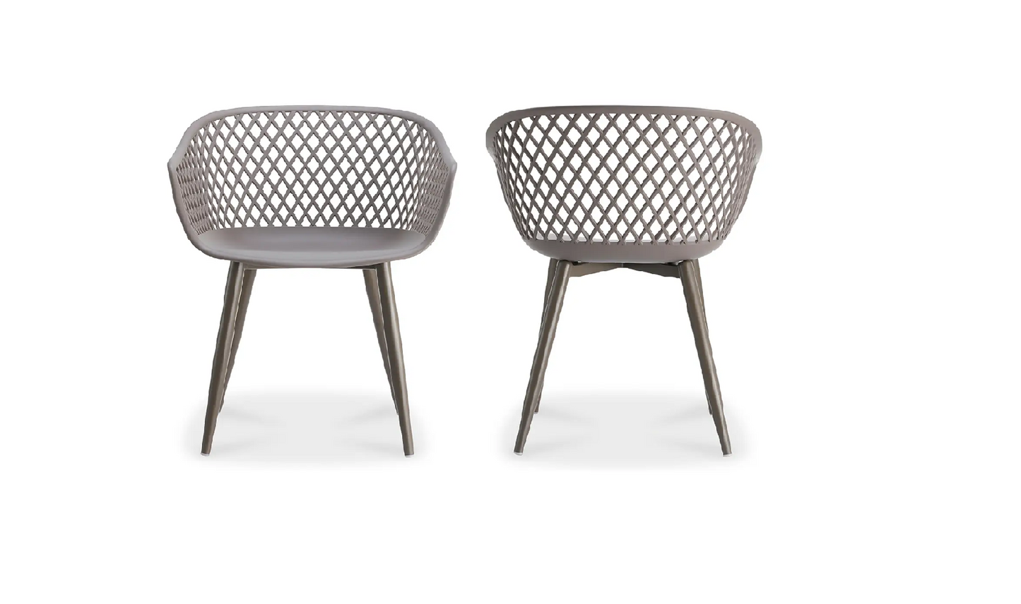 PIAZZA OUTDOOR CHAIR GREY-SET OF TWO