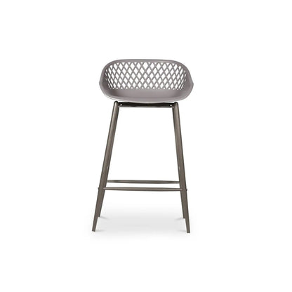 PIAZZA OUTDOOR COUNTER STOOL GREY-SET OF TWO