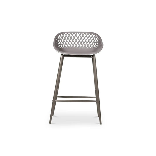 PIAZZA OUTDOOR COUNTER STOOL GREY-SET OF TWO