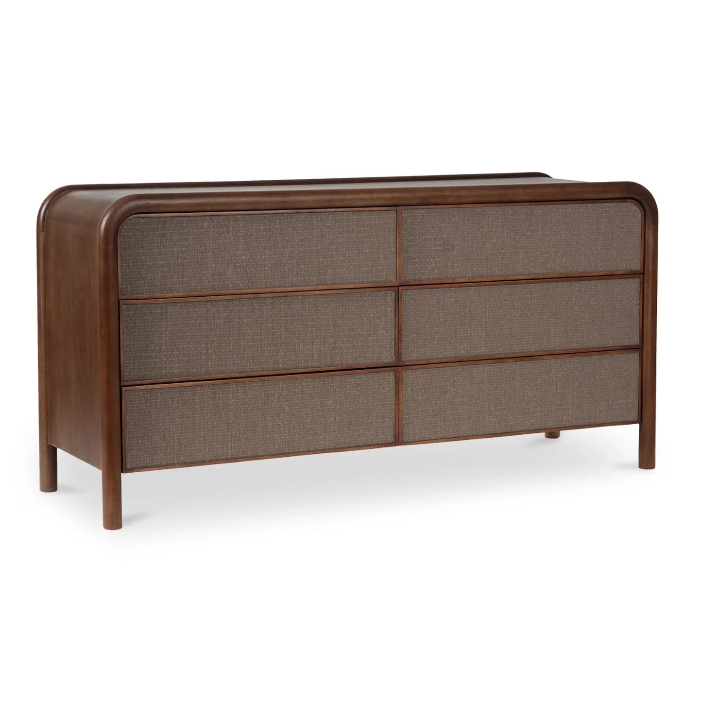 RYE 6 DRAWER DRESSER WARM BROWN