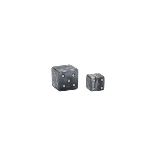 S/2 3/4" MISTRY GREY MARBLE DICE