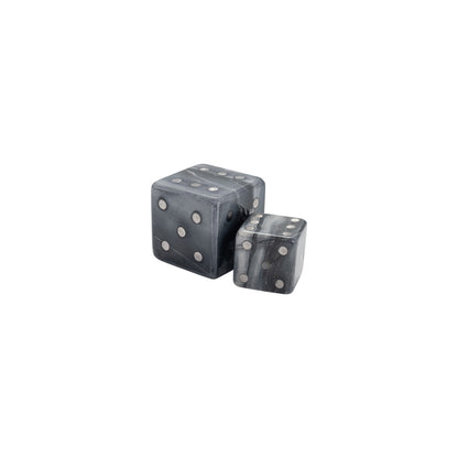 S/2 3/4" MISTRY GREY MARBLE DICE