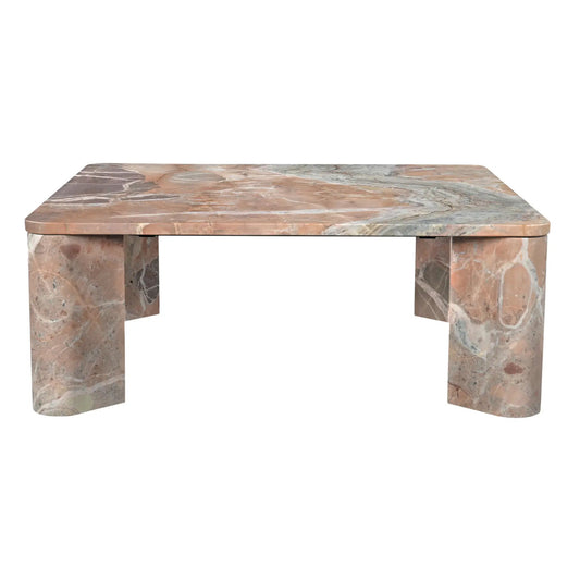 SEGMENT COFFEE TABLE ORANGE LEVANTE MARBLE -KXM