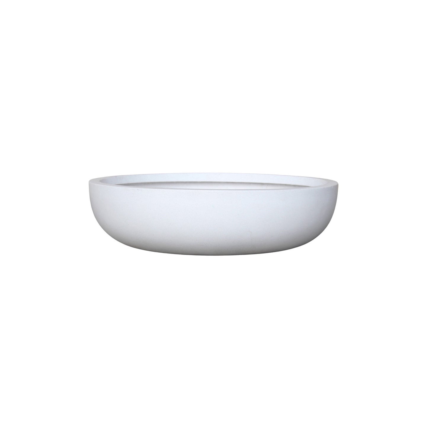 S/3 13/17/21" LOW BOWL PLANTERS, WHITE
