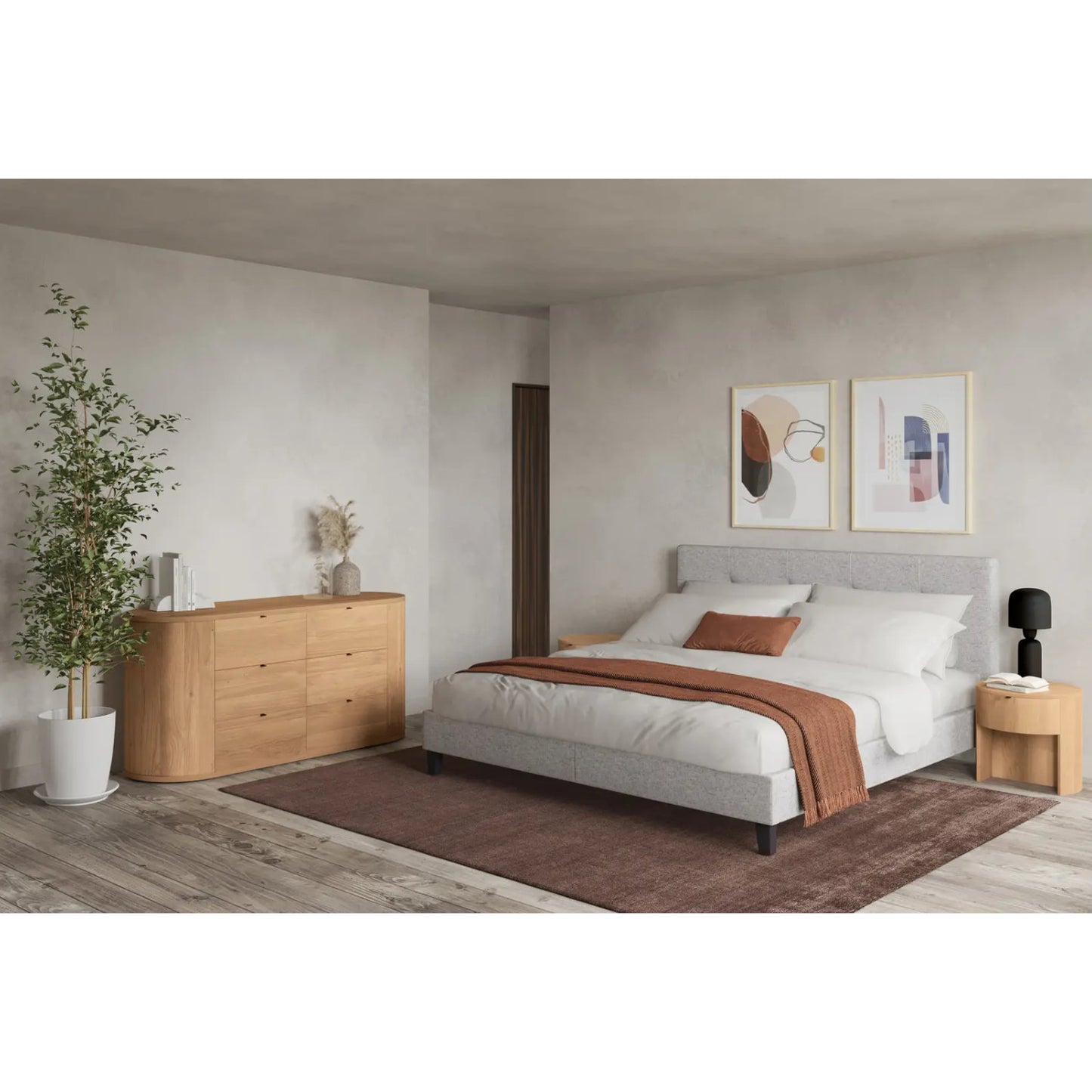 THEO 6 DRAWER DRESSER NATURAL