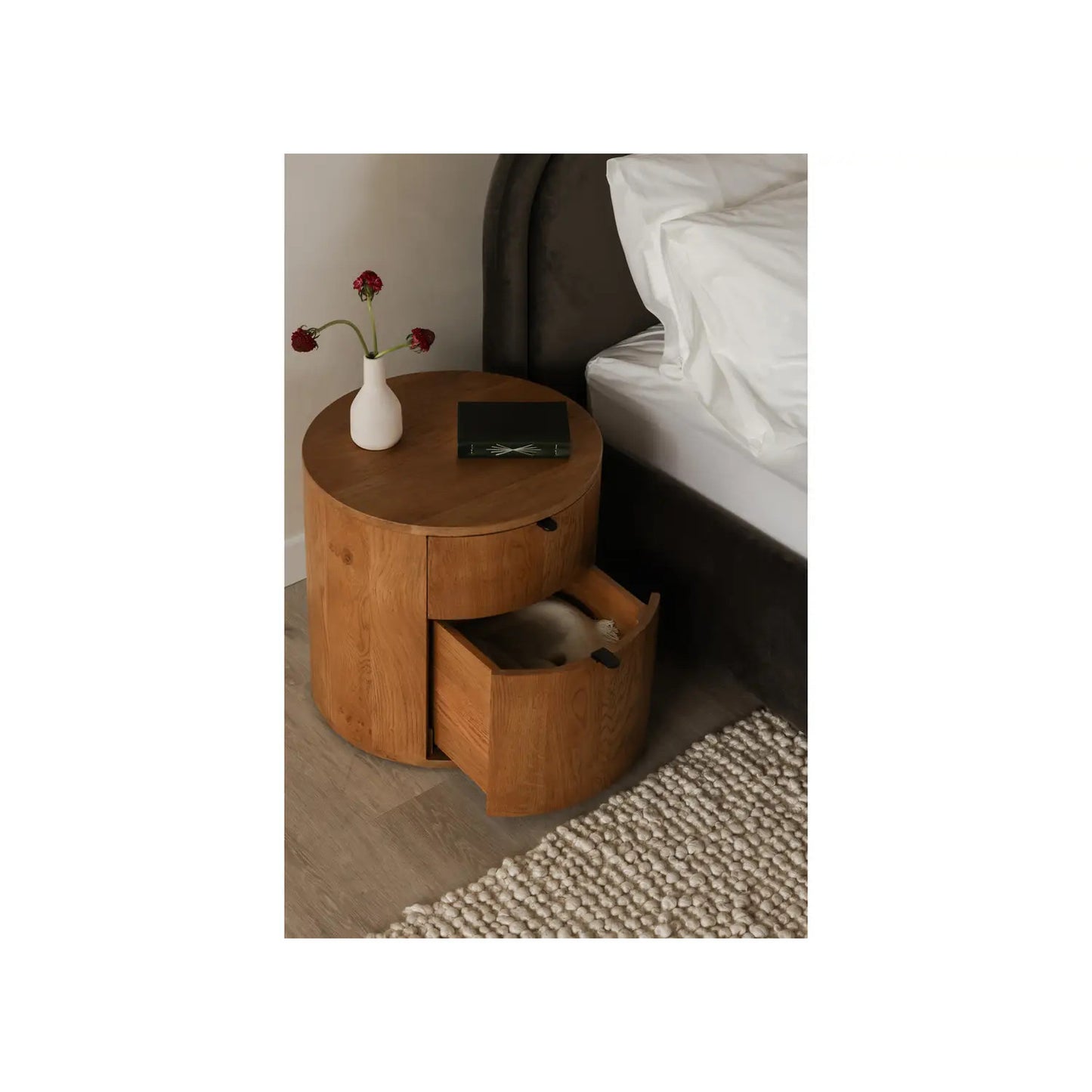 THEO TWO DRAWER NIGHTSTAND NATURAL