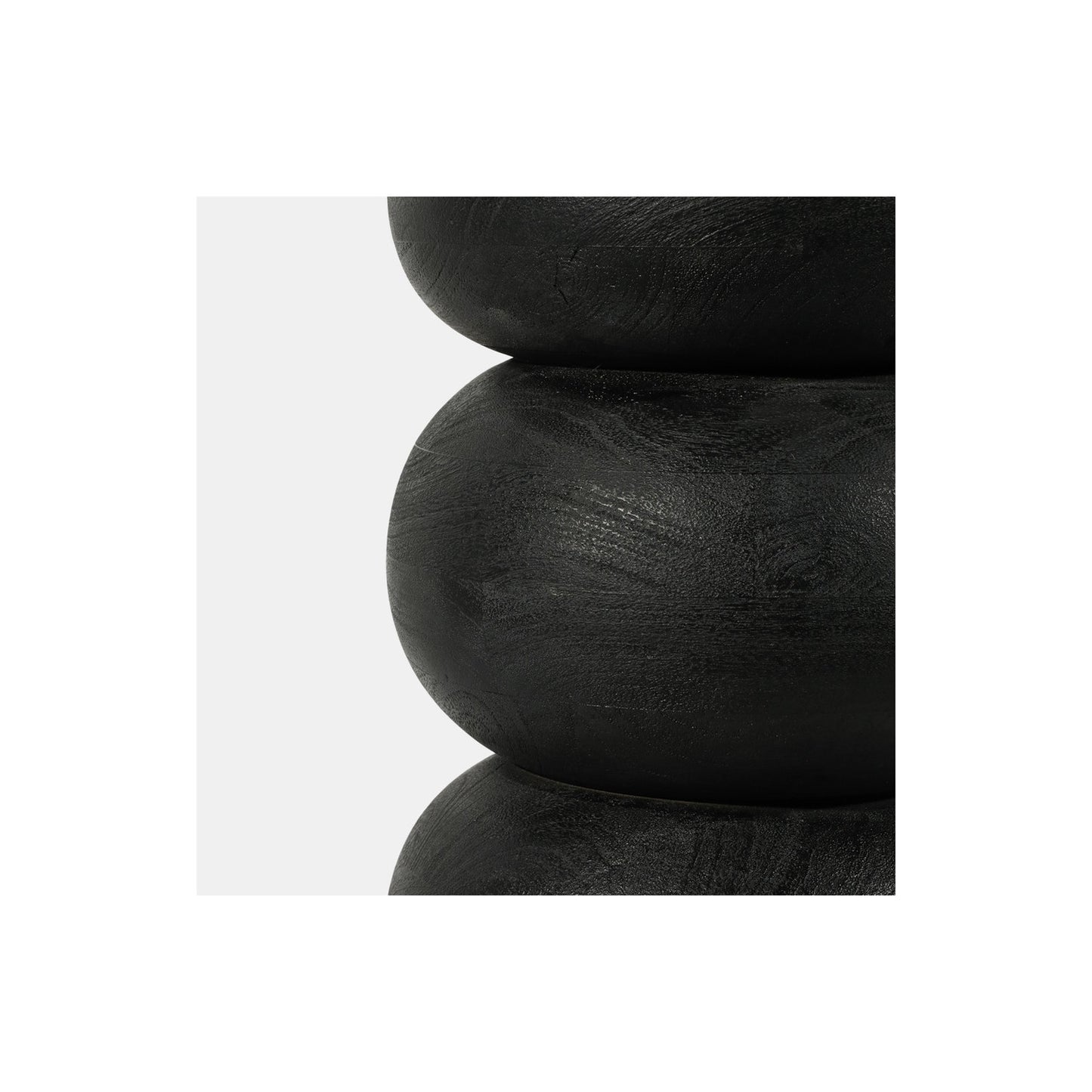 WOOD, 19" BIBENDUM ACCENT TABLE, BLACK