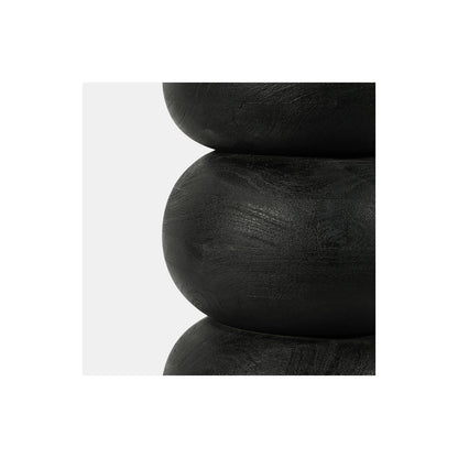 WOOD, 19" BIBENDUM ACCENT TABLE, BLACK