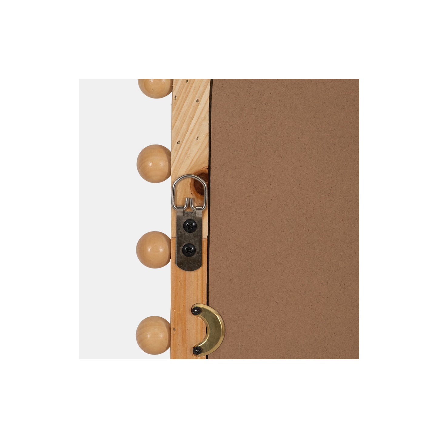 WOOD, 24X39 BEADED ARCH MIRROR, NATURAL