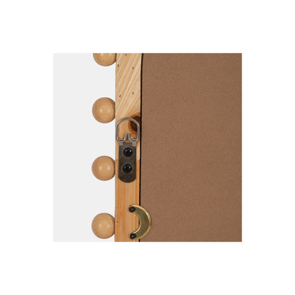 WOOD, 24X39 BEADED ARCH MIRROR, NATURAL