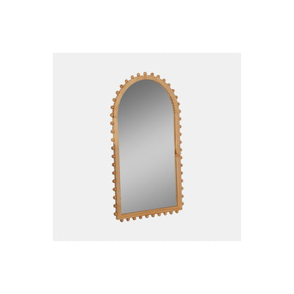 WOOD, 24X39 BEADED ARCH MIRROR, NATURAL