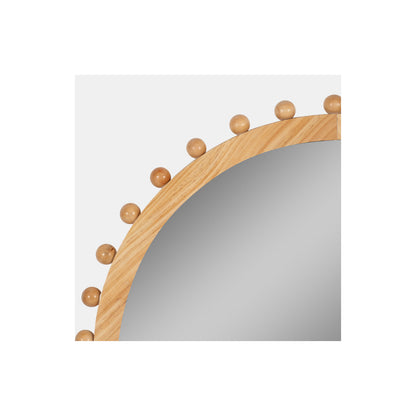 WOOD, 24X39 BEADED ARCH MIRROR, NATURAL