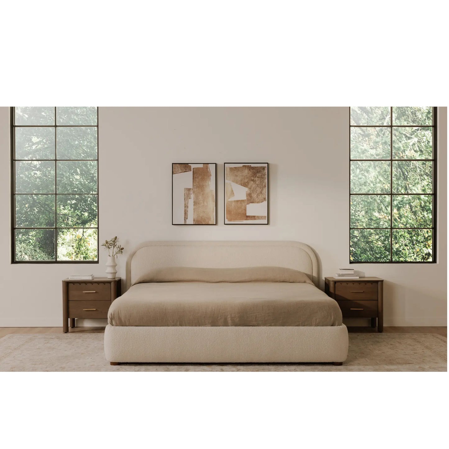 COLIN QUEEN BED OATMEAL