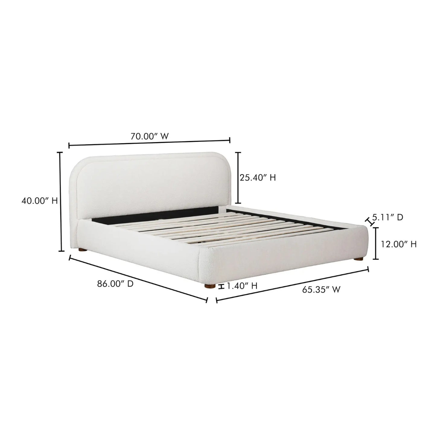 COLIN QUEEN BED OATMEAL