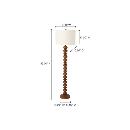 GWEN FLOOR LAMP HONEY BROWN